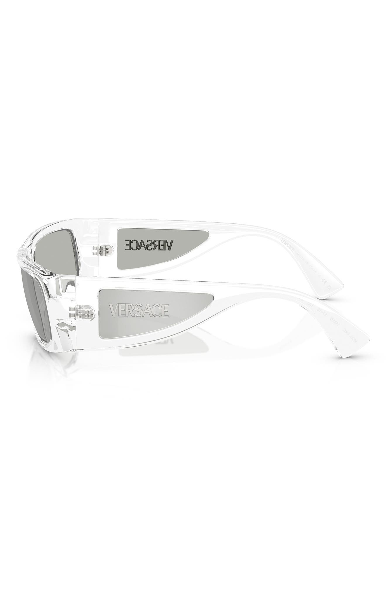 Versace 57mm Pillow Sunglasses in Crystal at Nordstrom - 4