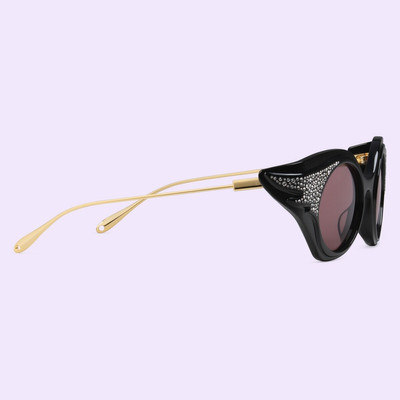 GUCCI Cat-eye sunglasses with crystals outlook