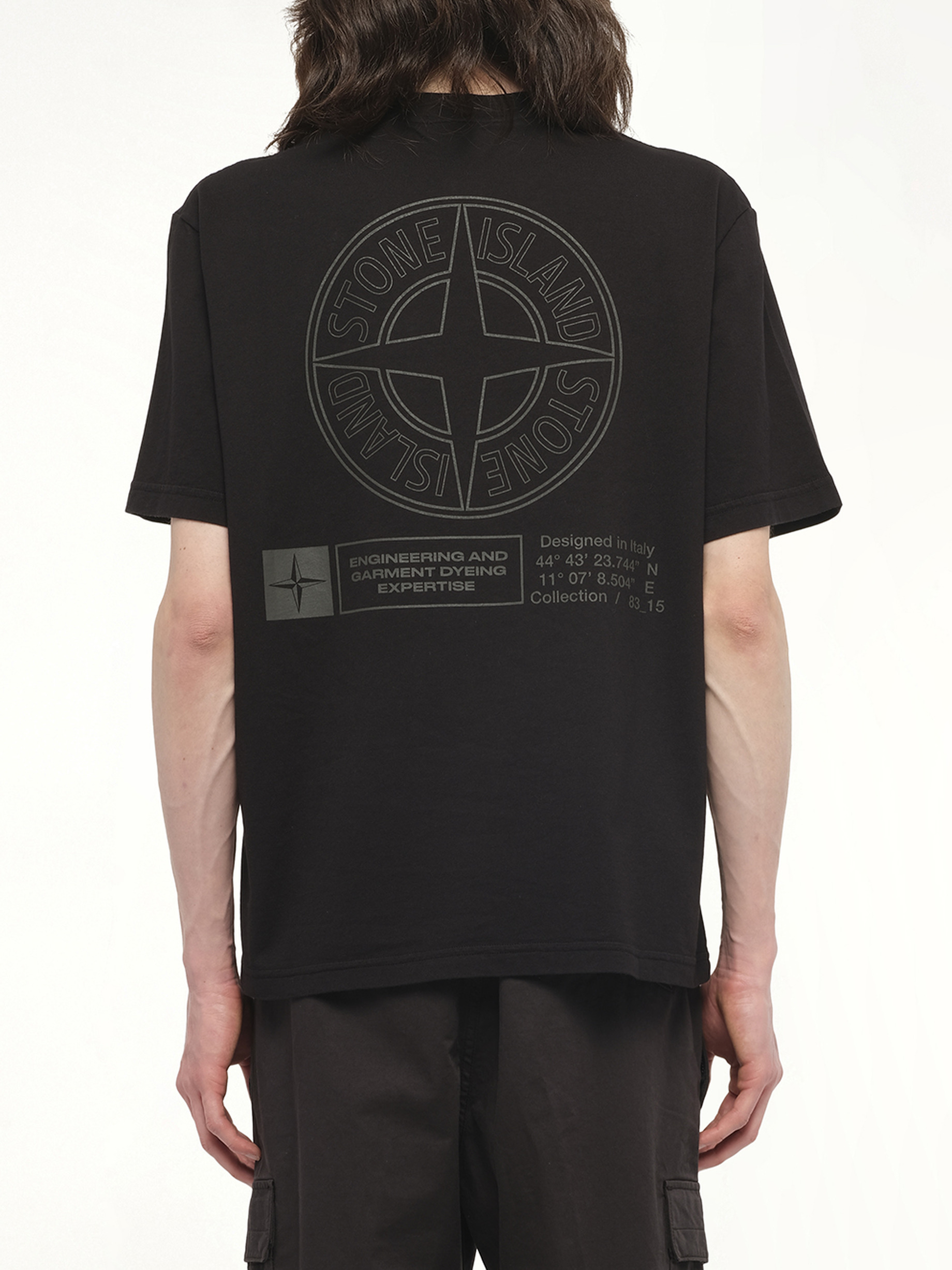 210003 Industrial Print S/S T-Shirt in Black - 6