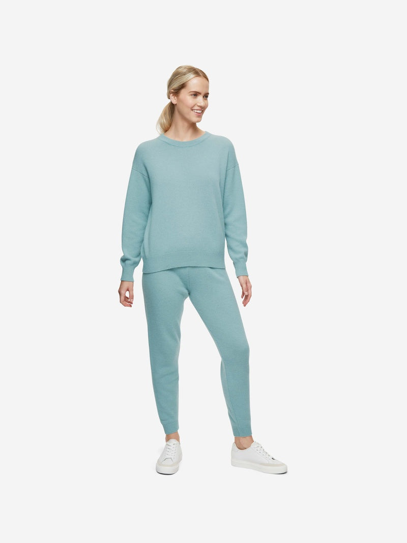 Derek Rose Women's Relaxed Sweater Daphne Cashmere Sea Foam Green outlook