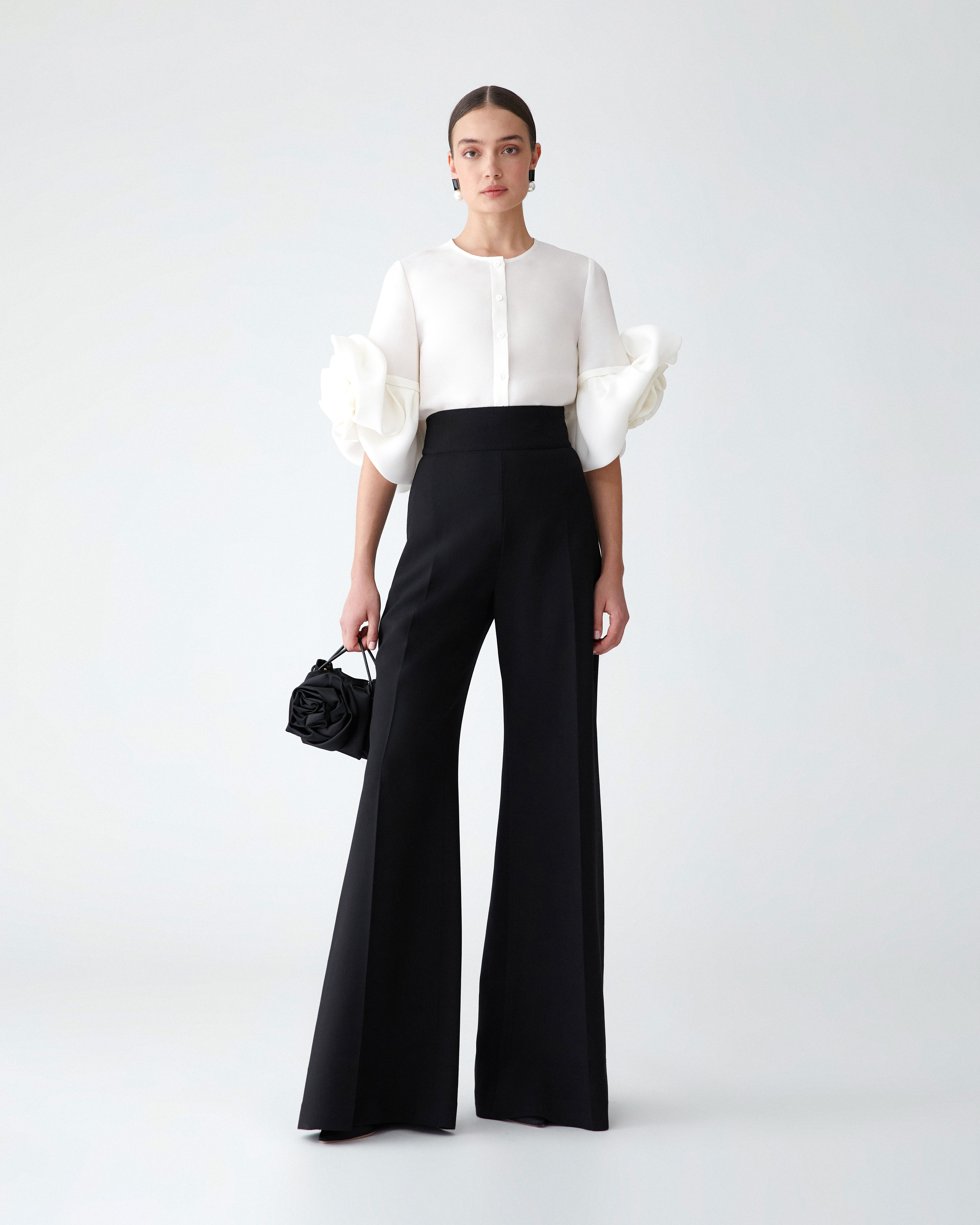 Gazar Blouse with Rosettes - 2