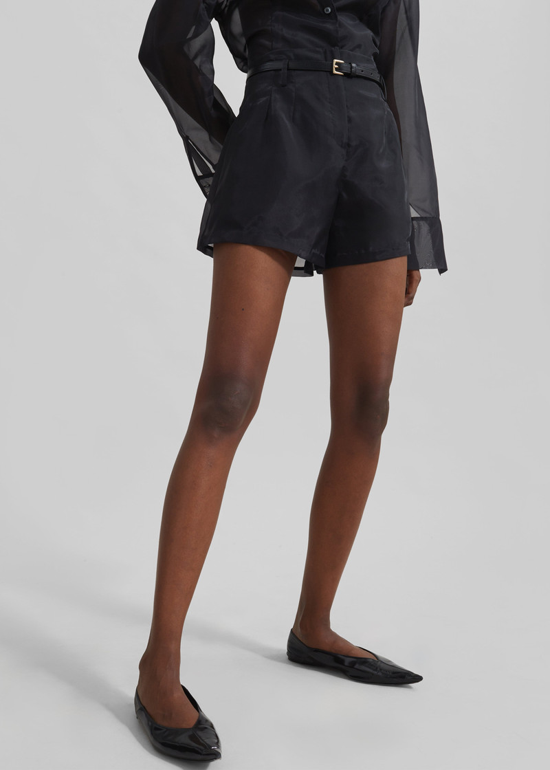 Lise Sheer Shorts - Black 8
