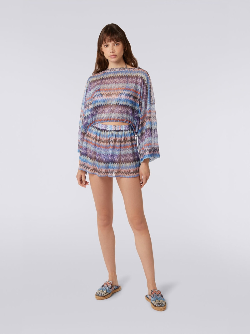 Missoni Chevron viscose tulle cover up shorts outlook