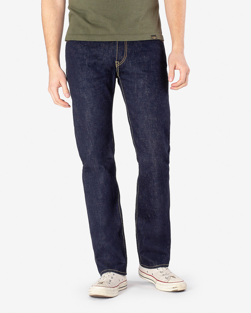 Iron Heart IH-666S-18 18OZ VINTAGE SELVEDGE DENIM SLIM STRAIGHT CUT JEANS - INDIGO outlook