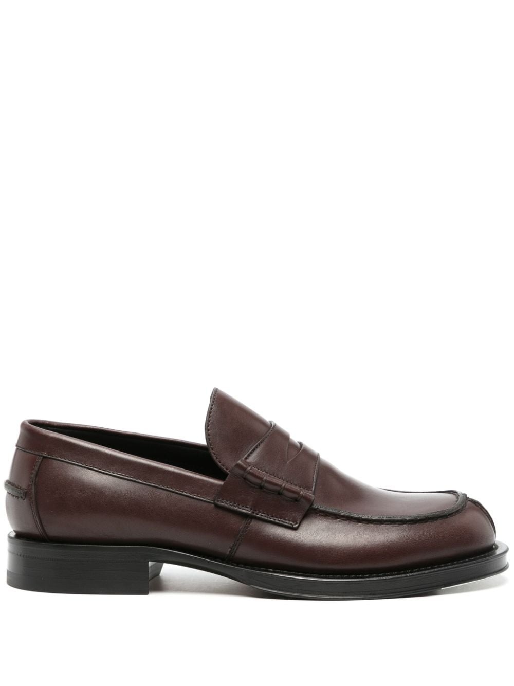 penny-slot leather loafers - 1