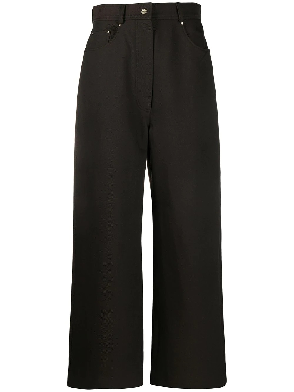 wide-leg straight trousers - 1