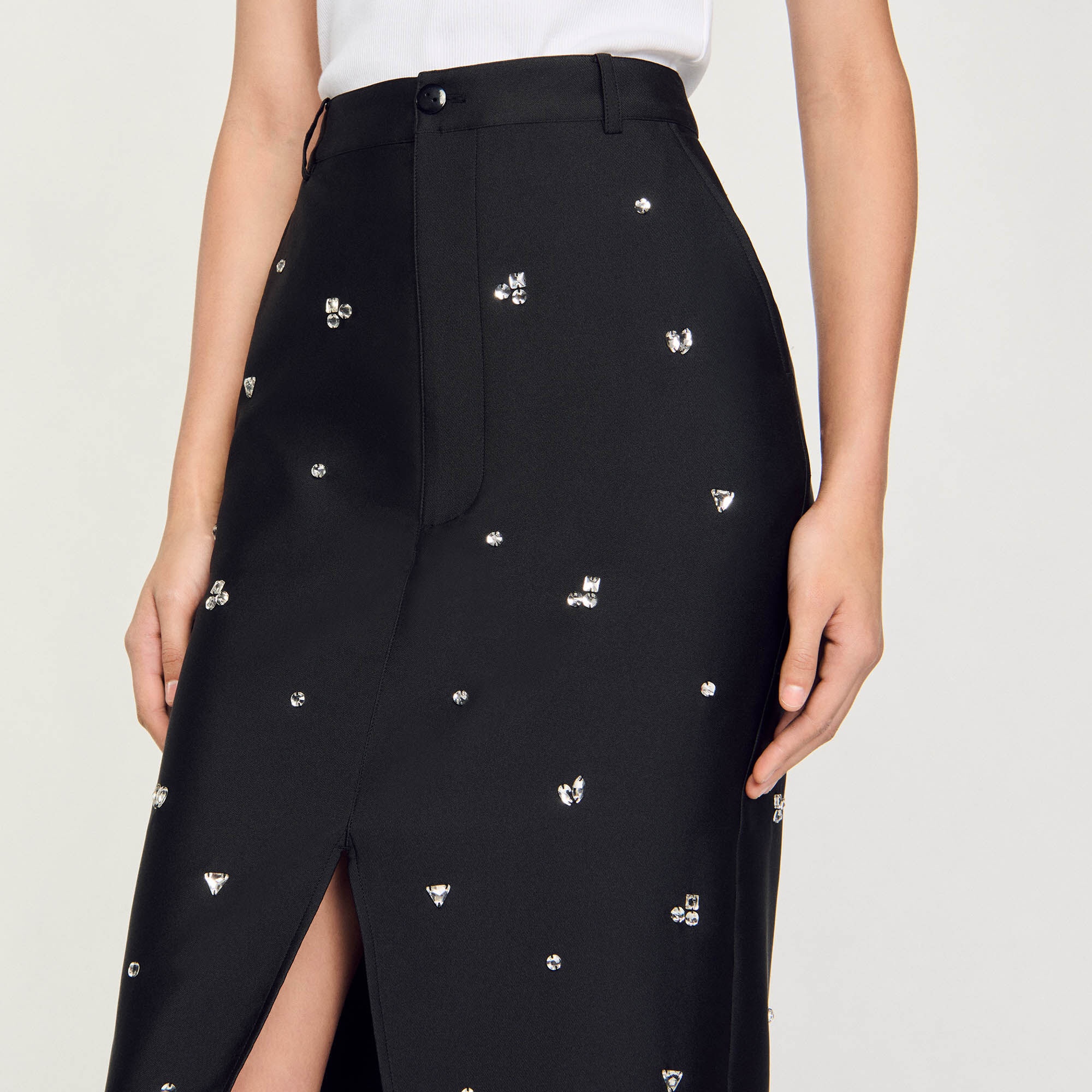 RHINESTONE PENCIL SKIRT - 4