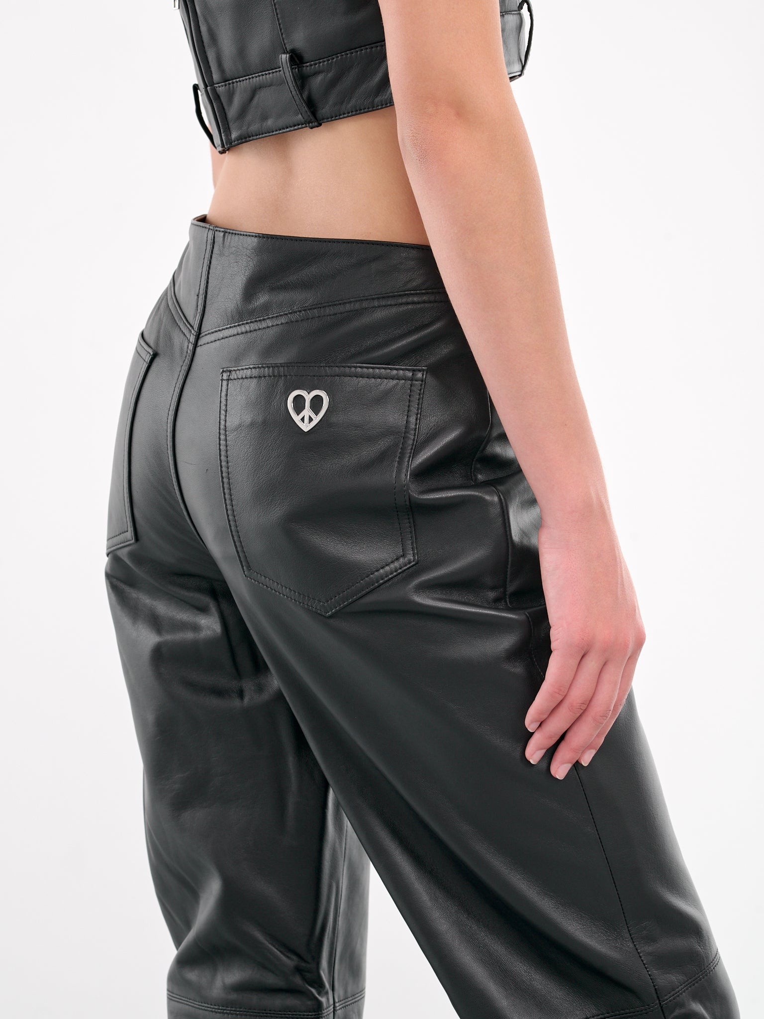 Faux Leather Trousers - 5