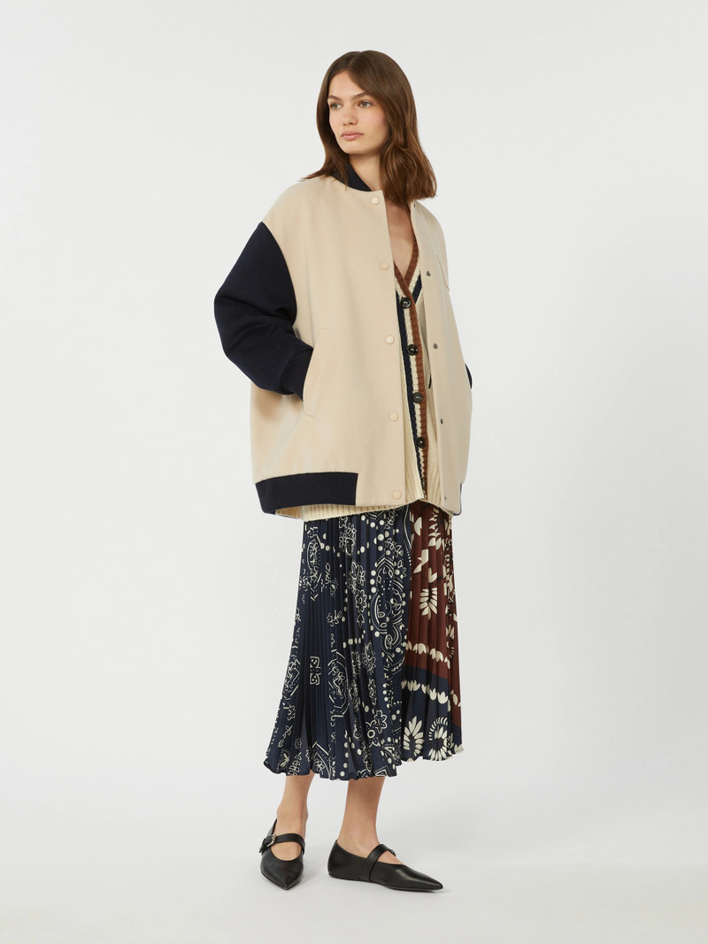 ELLISSE Double-faced wool bomber jacket - SAND 9