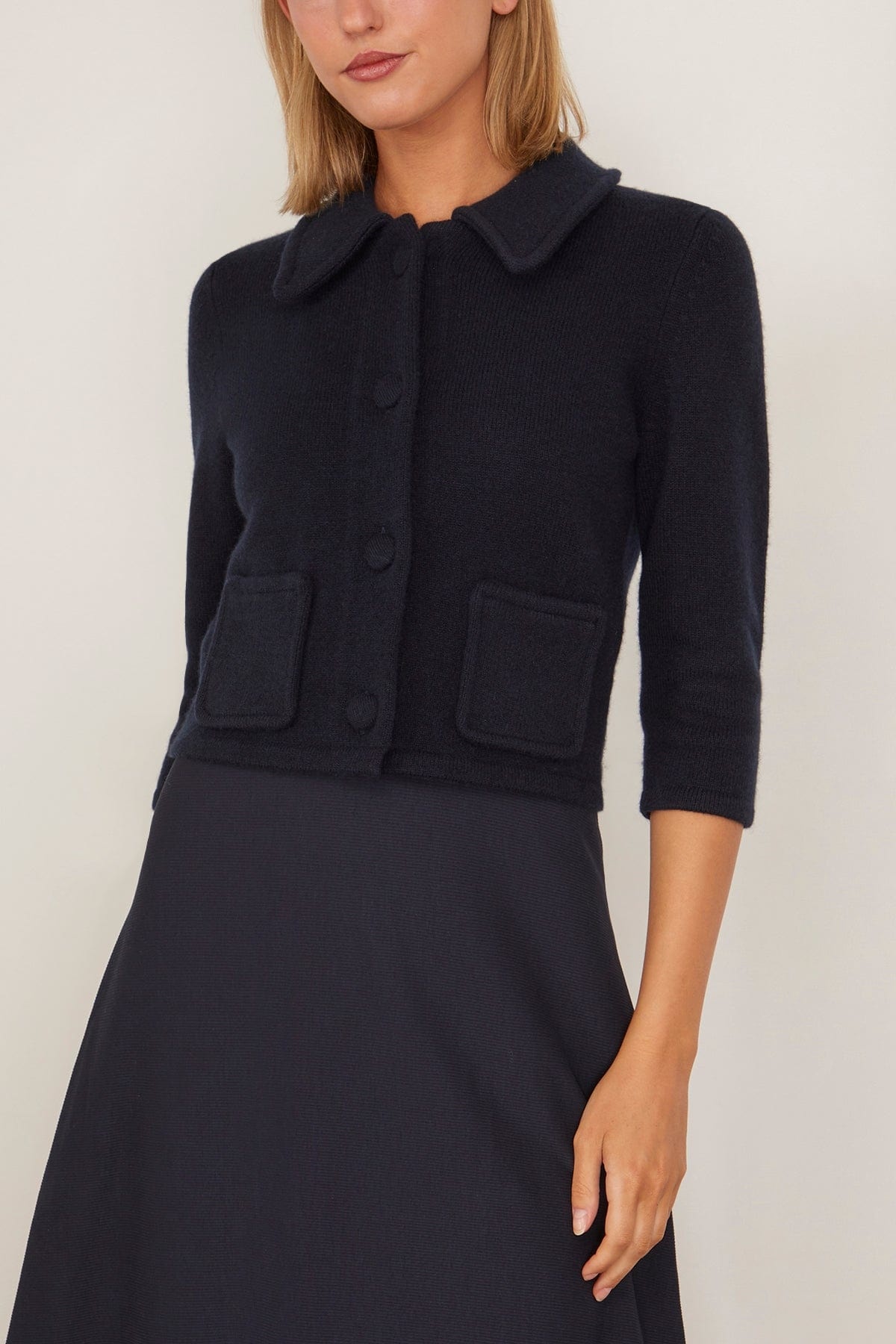 Modern Statement Jacket in Dark Navy - 3