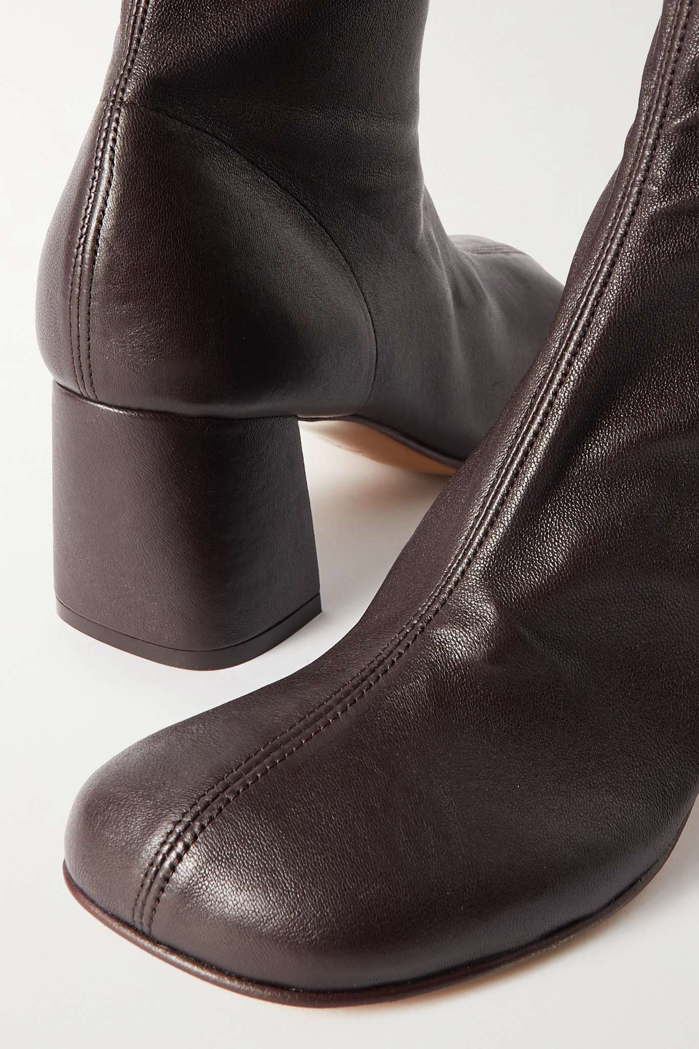 Stretch-leather ankle boots - 4