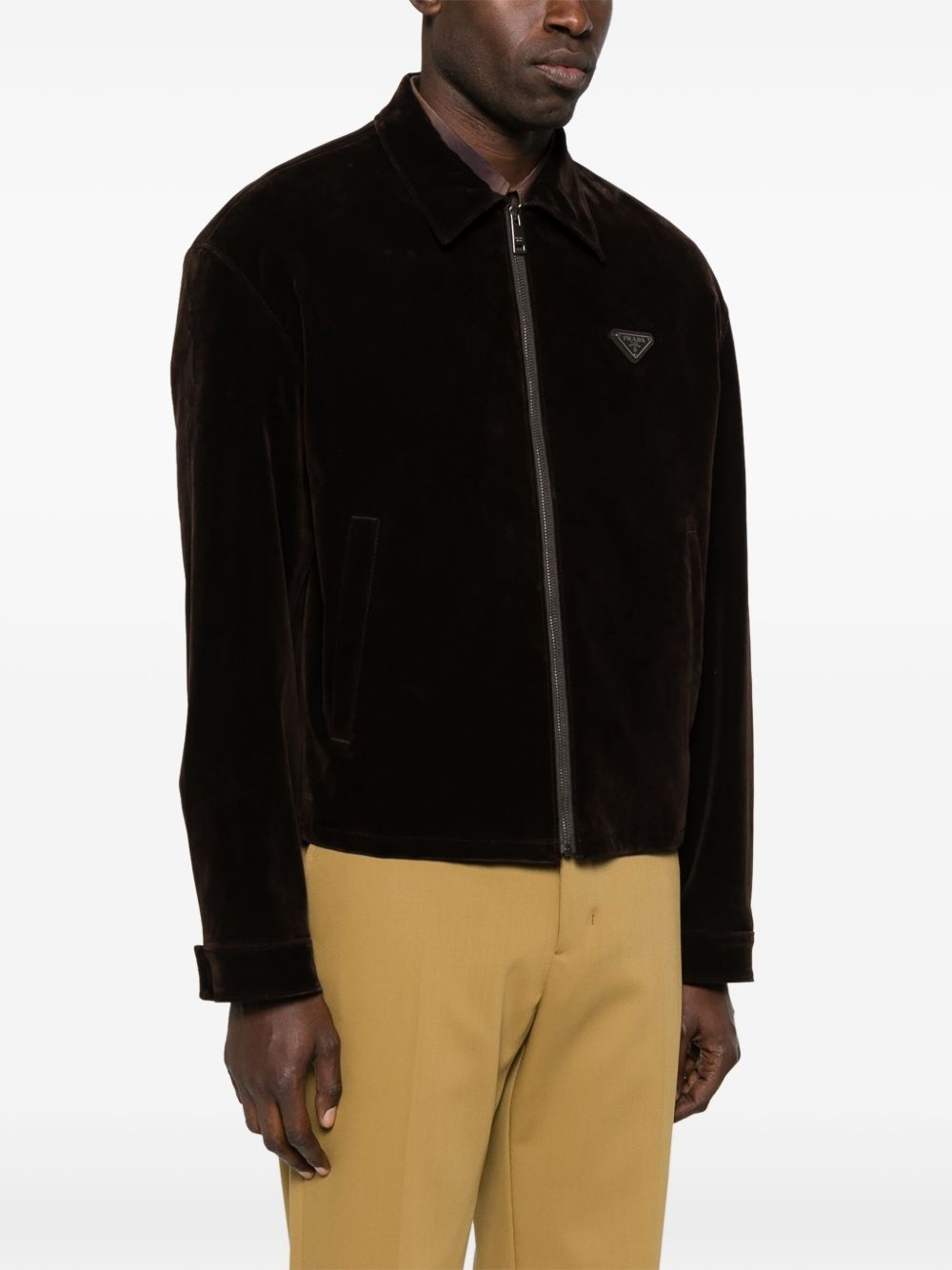 velvet shirt jacket - 3