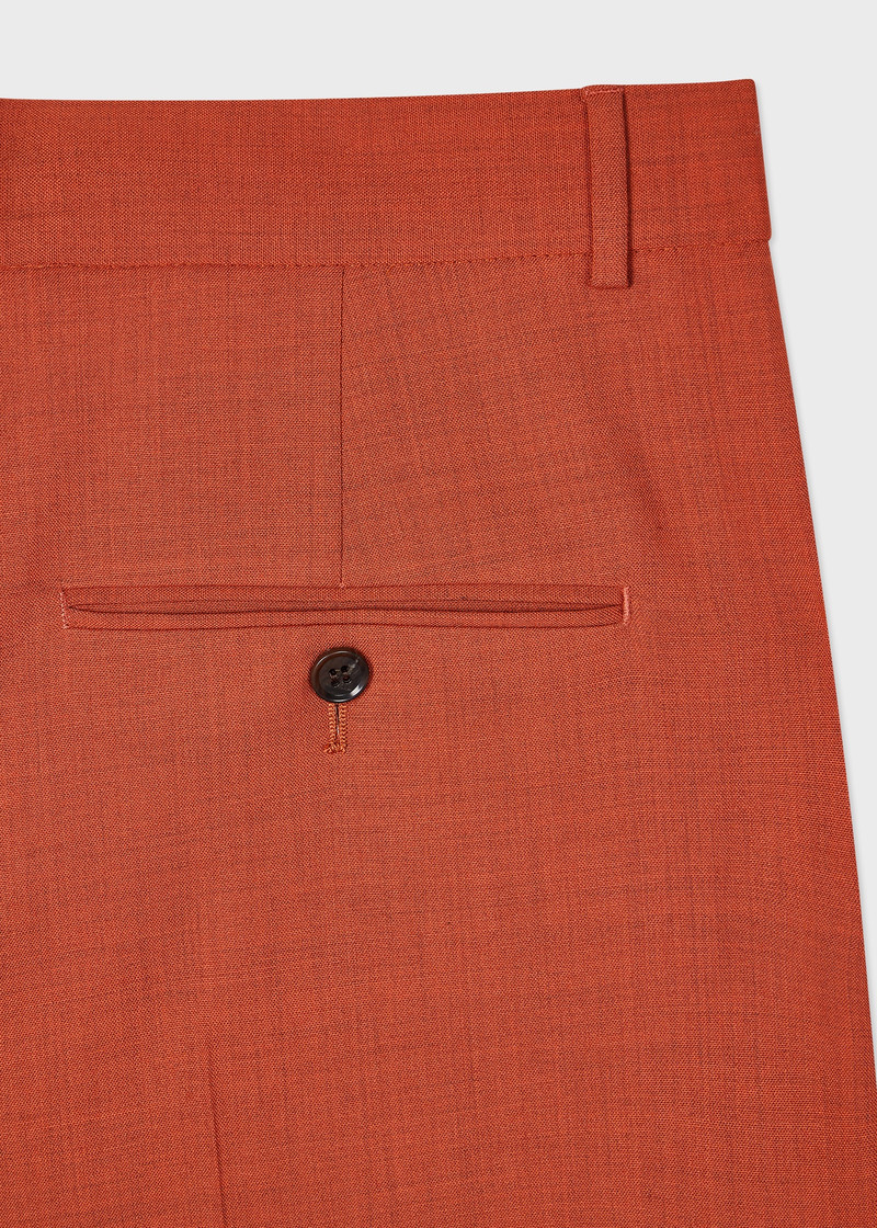 Paul Smith Women's Terracotta Overdyed Wool Wide Leg Trousers outlook