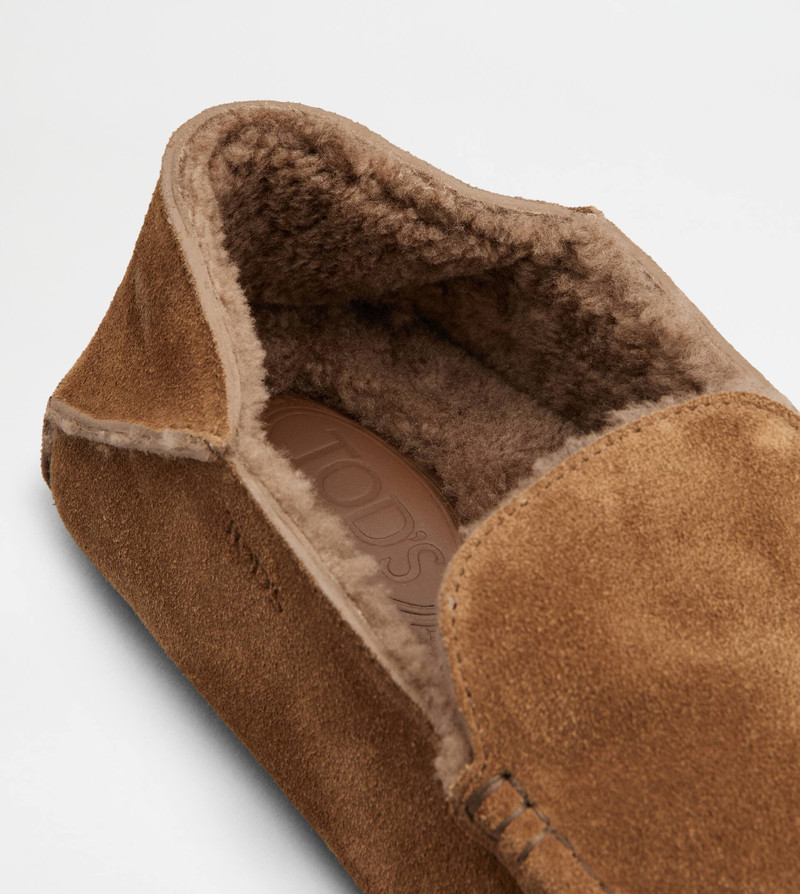 SLIPPER LOAFERS IN SUEDE - BROWN 6
