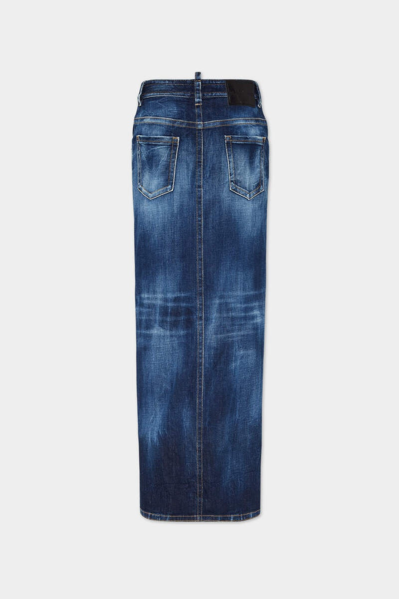 DSQUARED2 MEDIUM WASH FRONT SPLIT JEAN SKIRT outlook