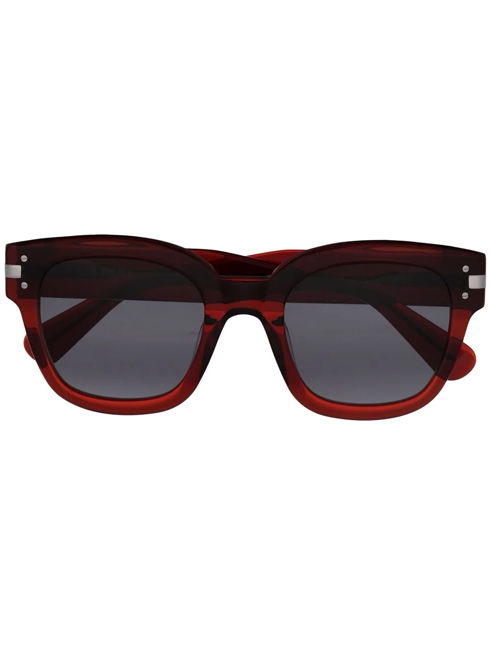 logo-plaque translucent sunglasses - 1