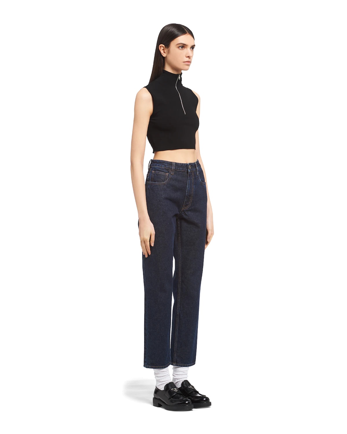 Indigo denim five-pocket jeans - 3