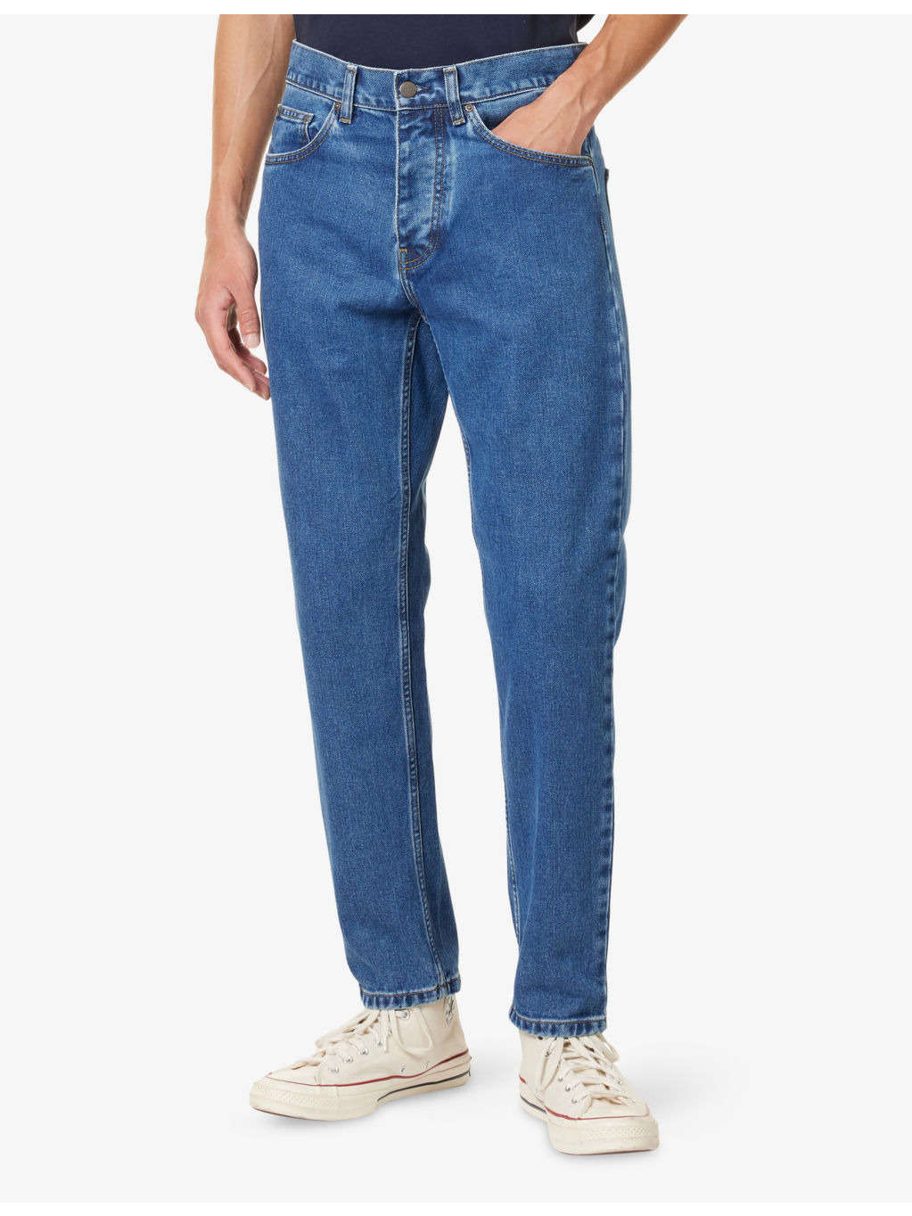 Newel tapered-leg mid-rise organic-denim jeans - 3