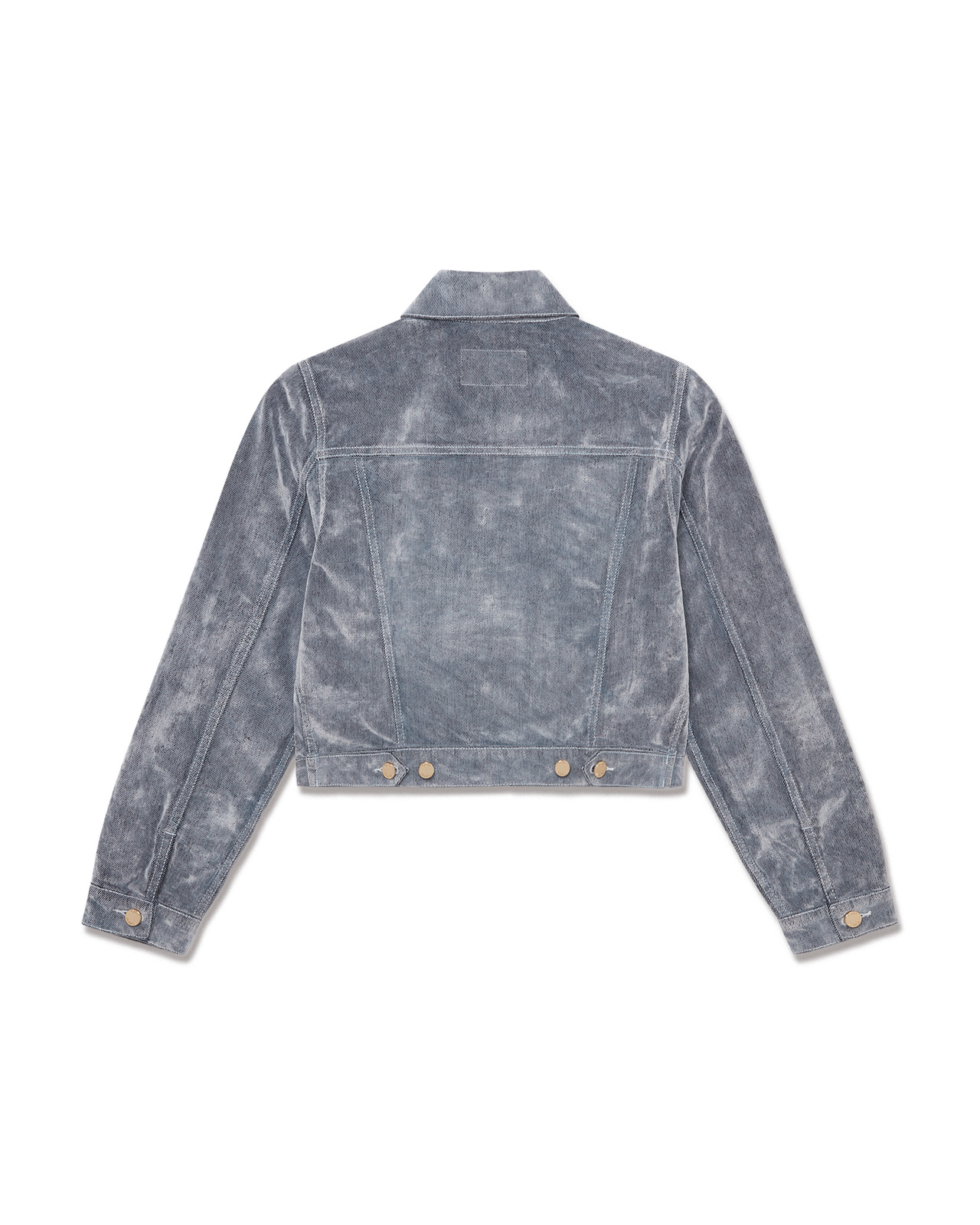 Peach Textured Denim Jacket - 2