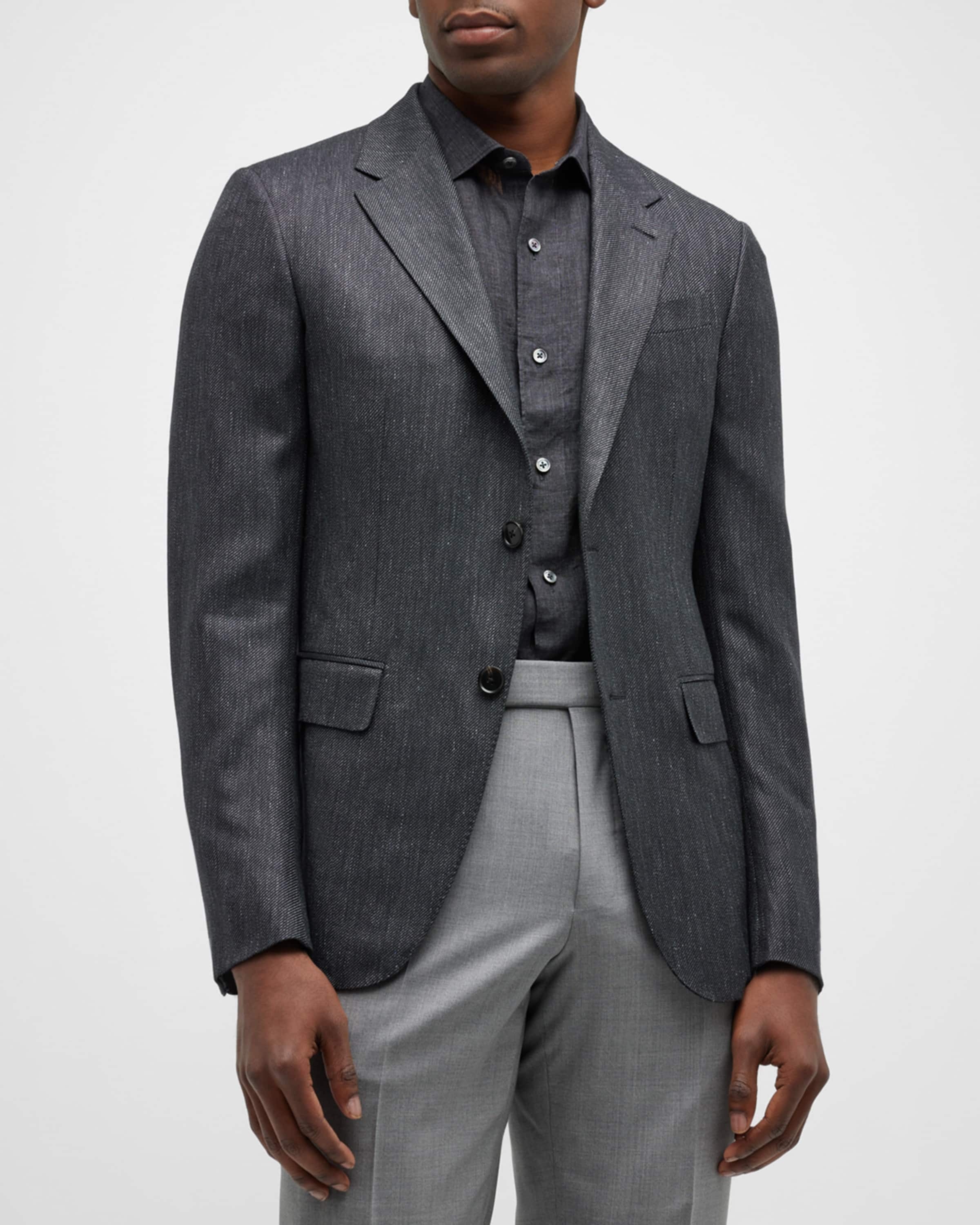 Men's Heathered Twill Sport Coat - 1