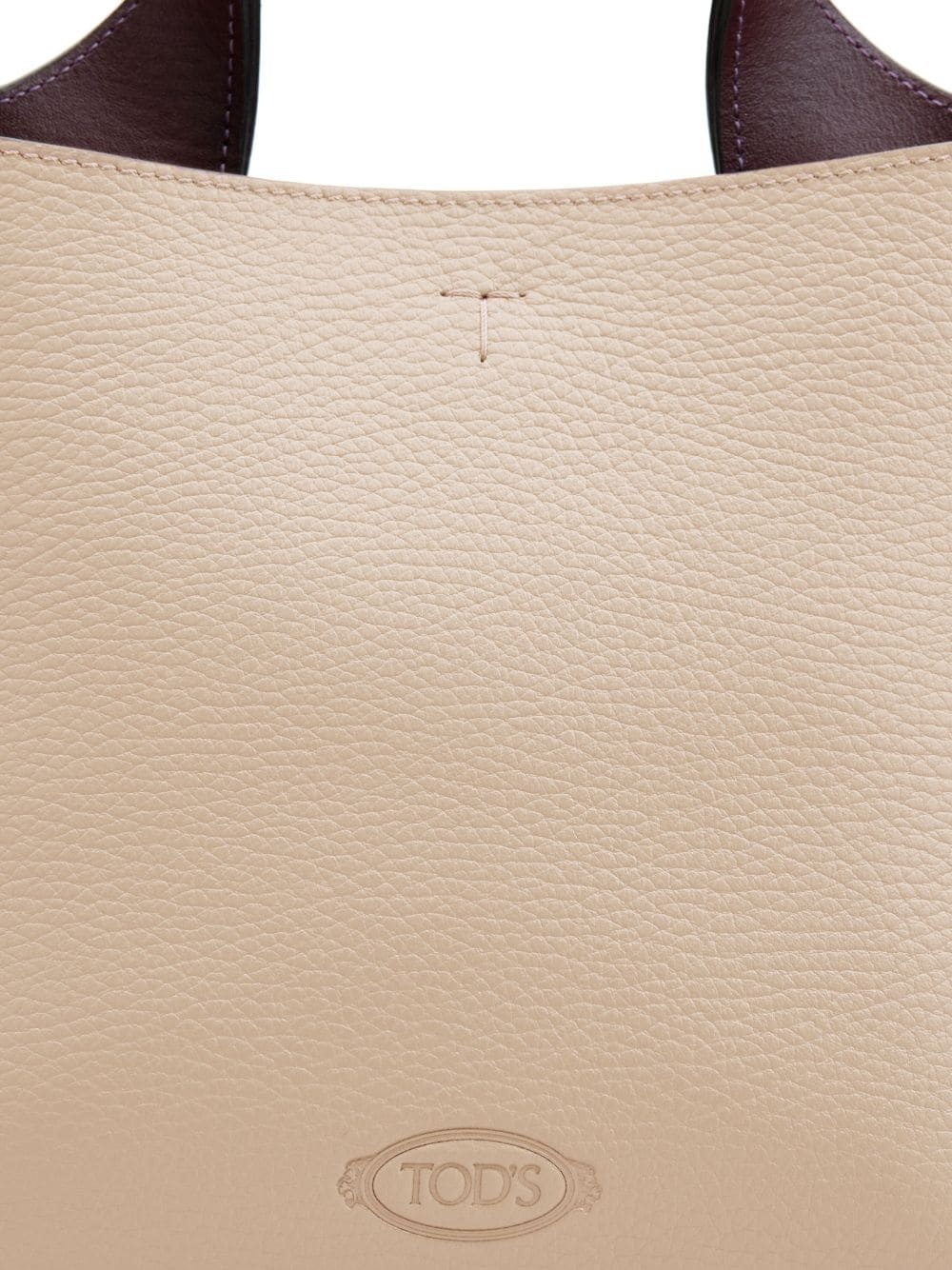 logo-pendant leather tote bag - 4
