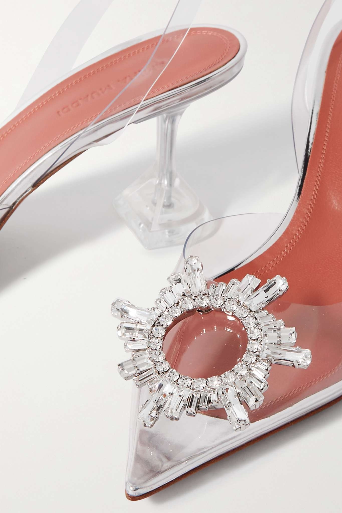Begum crystal-embellished PVC slingback pumps - 4