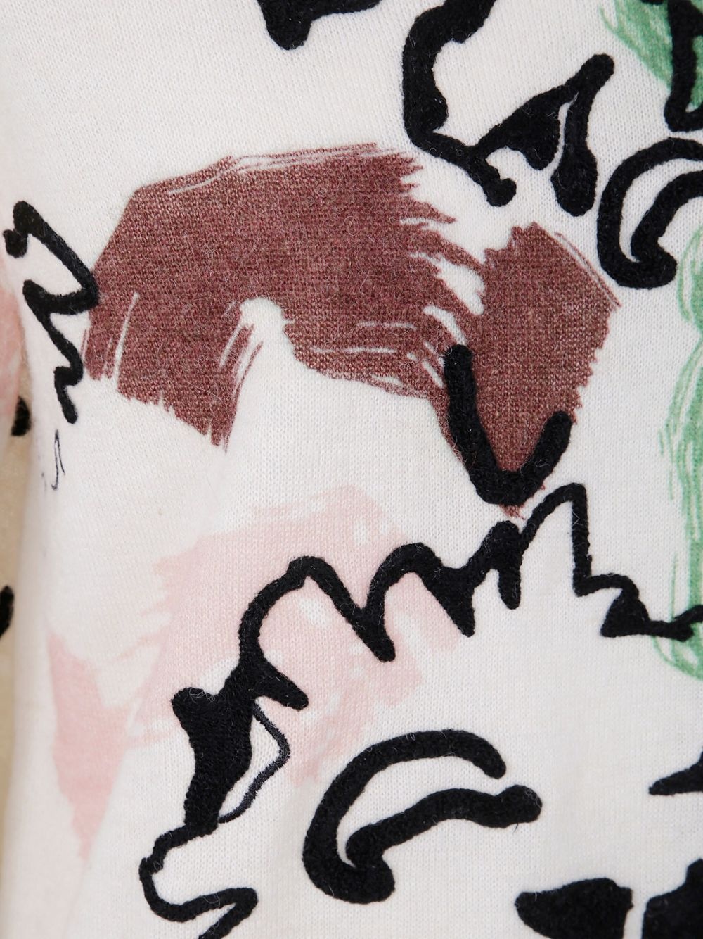 abstract-print crew-neck jumper - 3