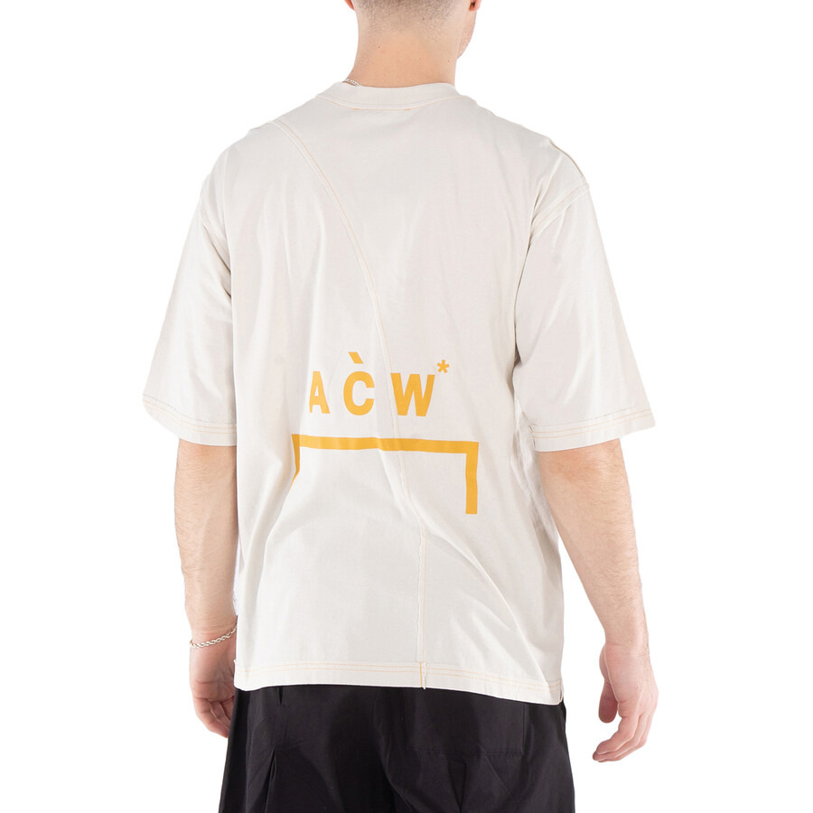 A Cold Wall Men's Beige Aspect Cotton T-Shirt - 3