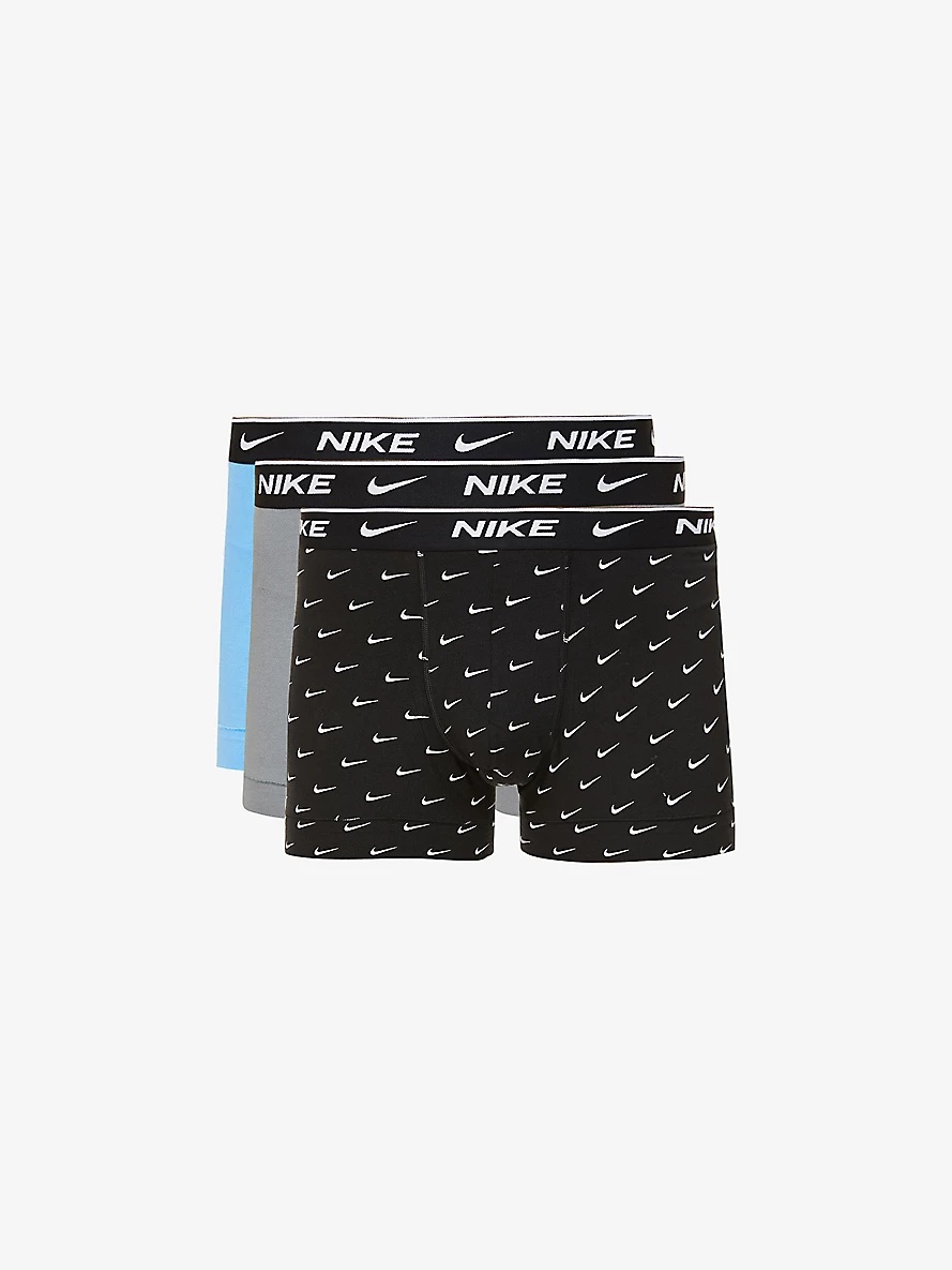 Pack of three Everyday stretch-cotton jersey trunks - 1