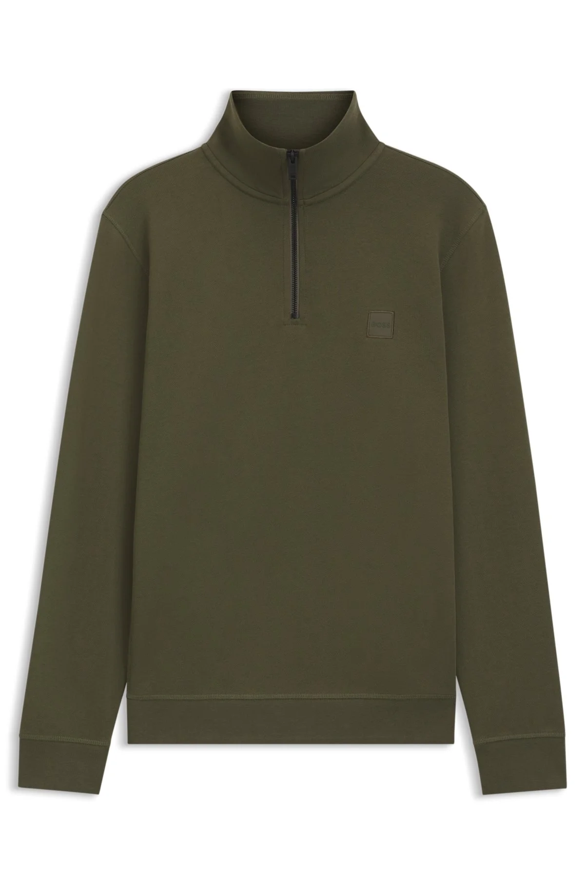 COTTON-TERRY SWEATSHIRT WITH ZIPPER COLLAR - 1