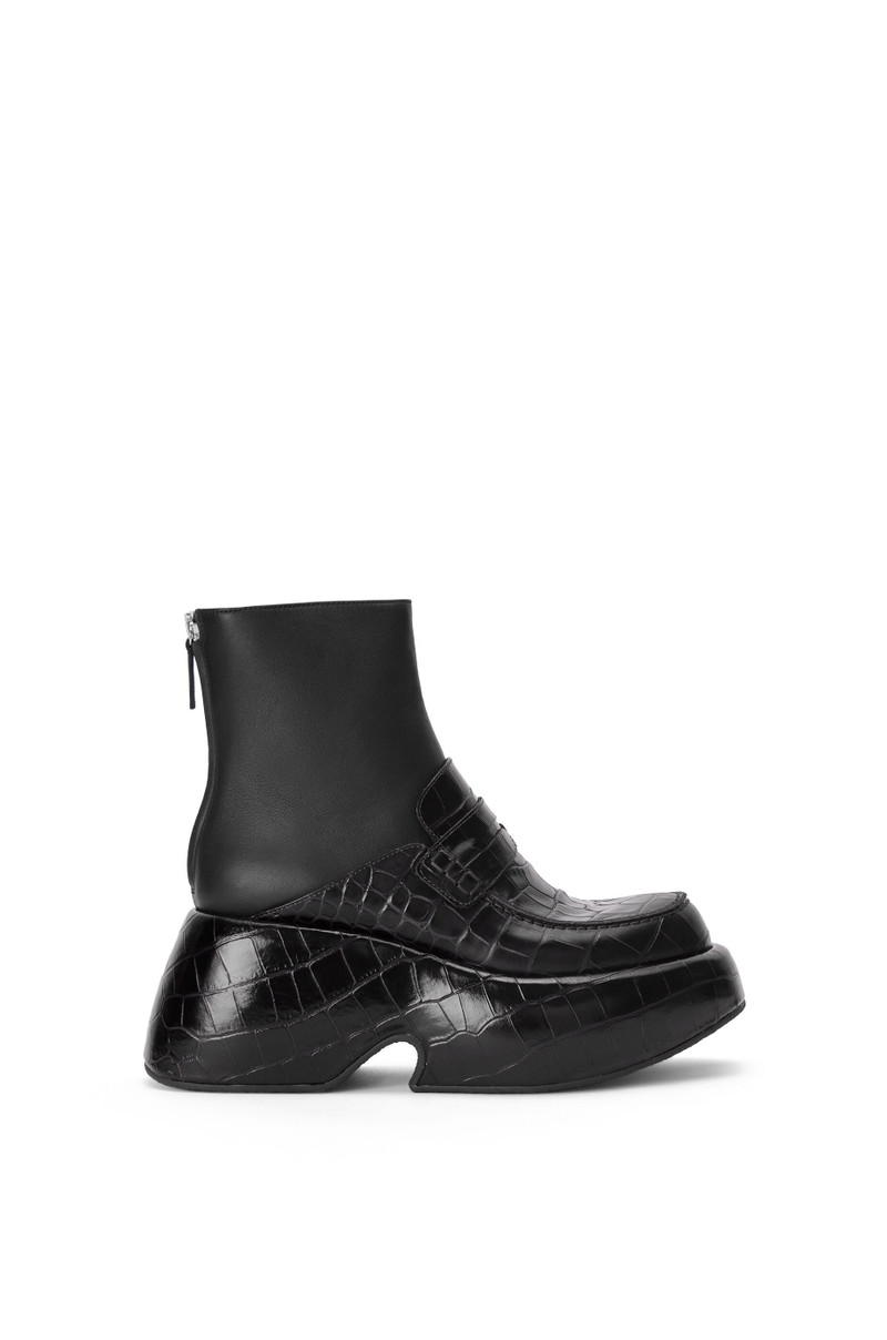 Wedge loafer boot in calfskin 1