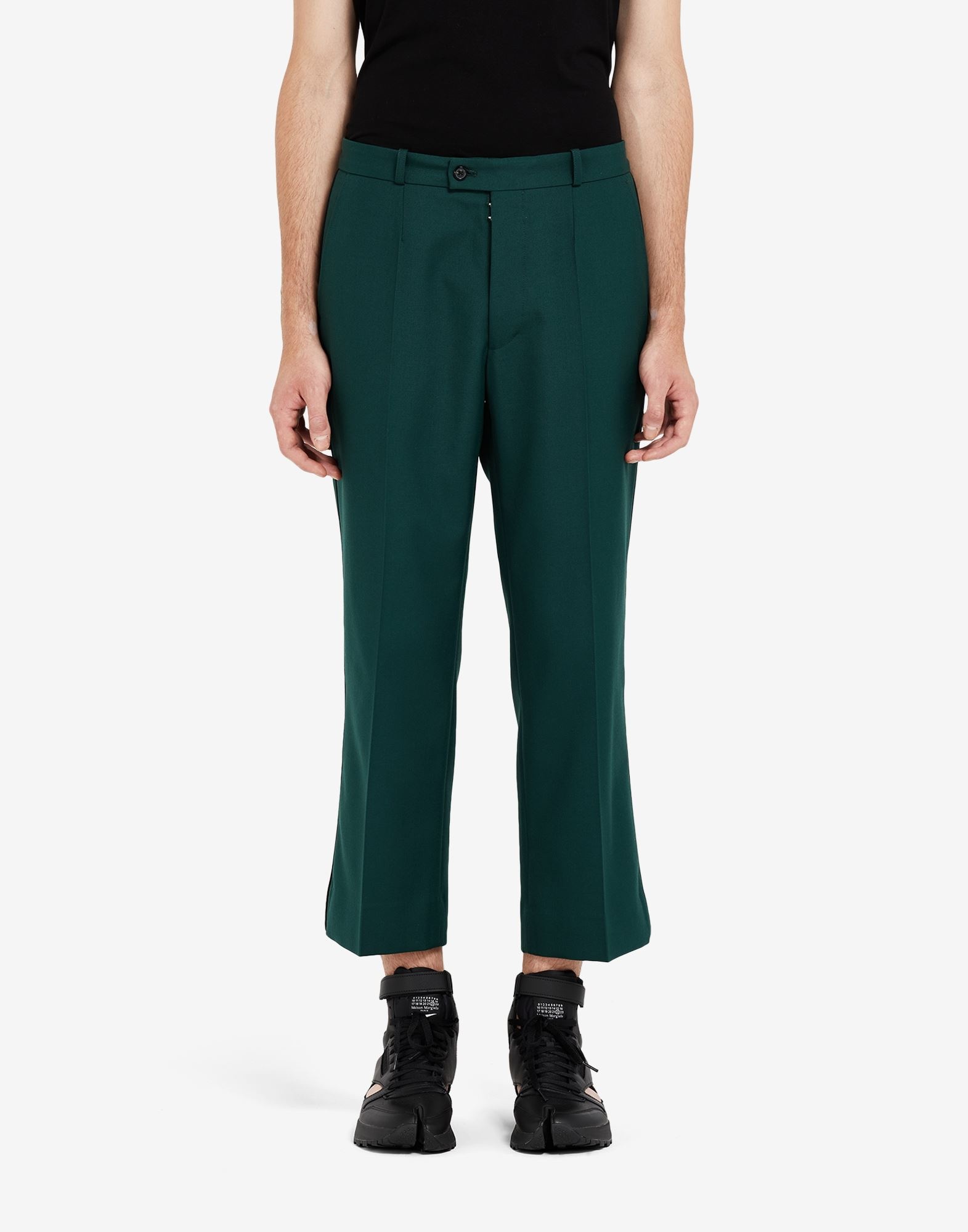 Pleat cropped trousers - 5