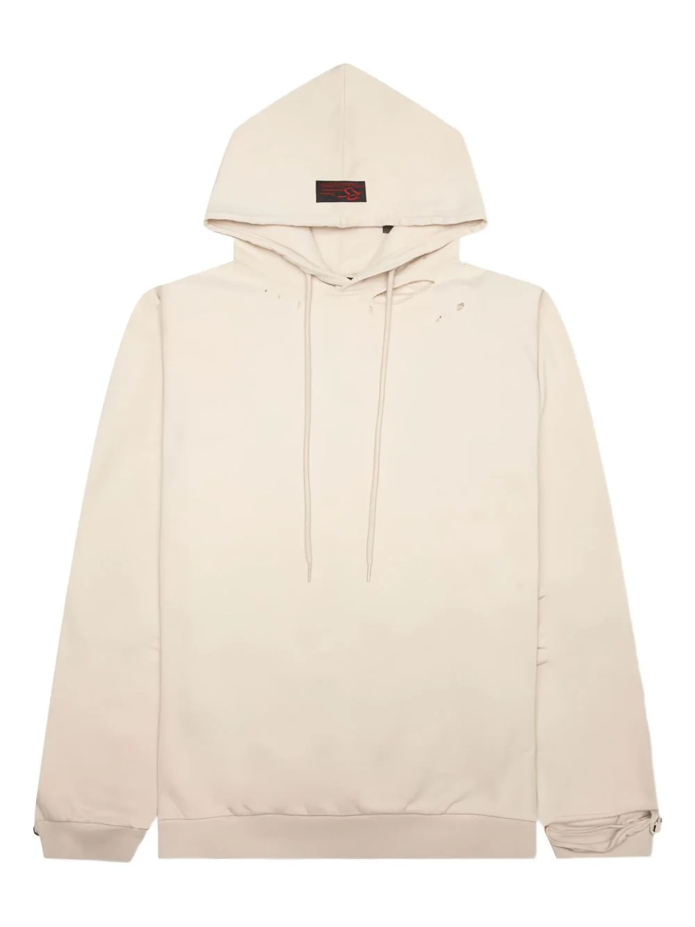 washed distressed hoodie - 1