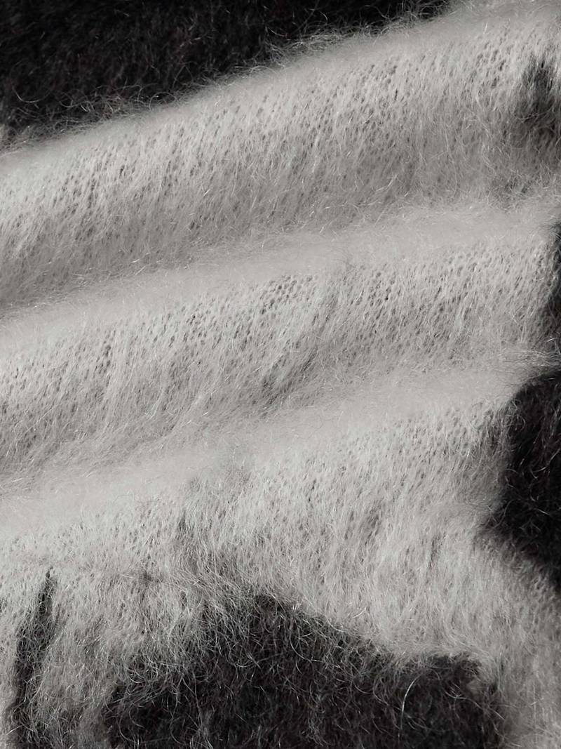 Printed Mohair and Silk-Blend Hoodie 3