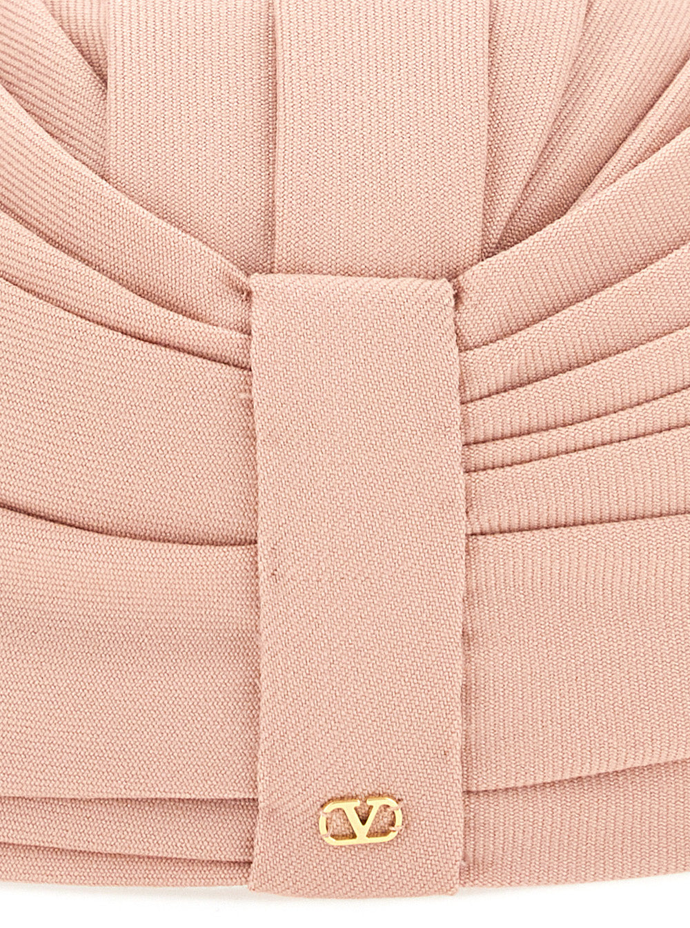 Valentino Garavani Women Pink Headdress Hat With Asymmetrical Design In Pink Virgin Wool Woman - 3