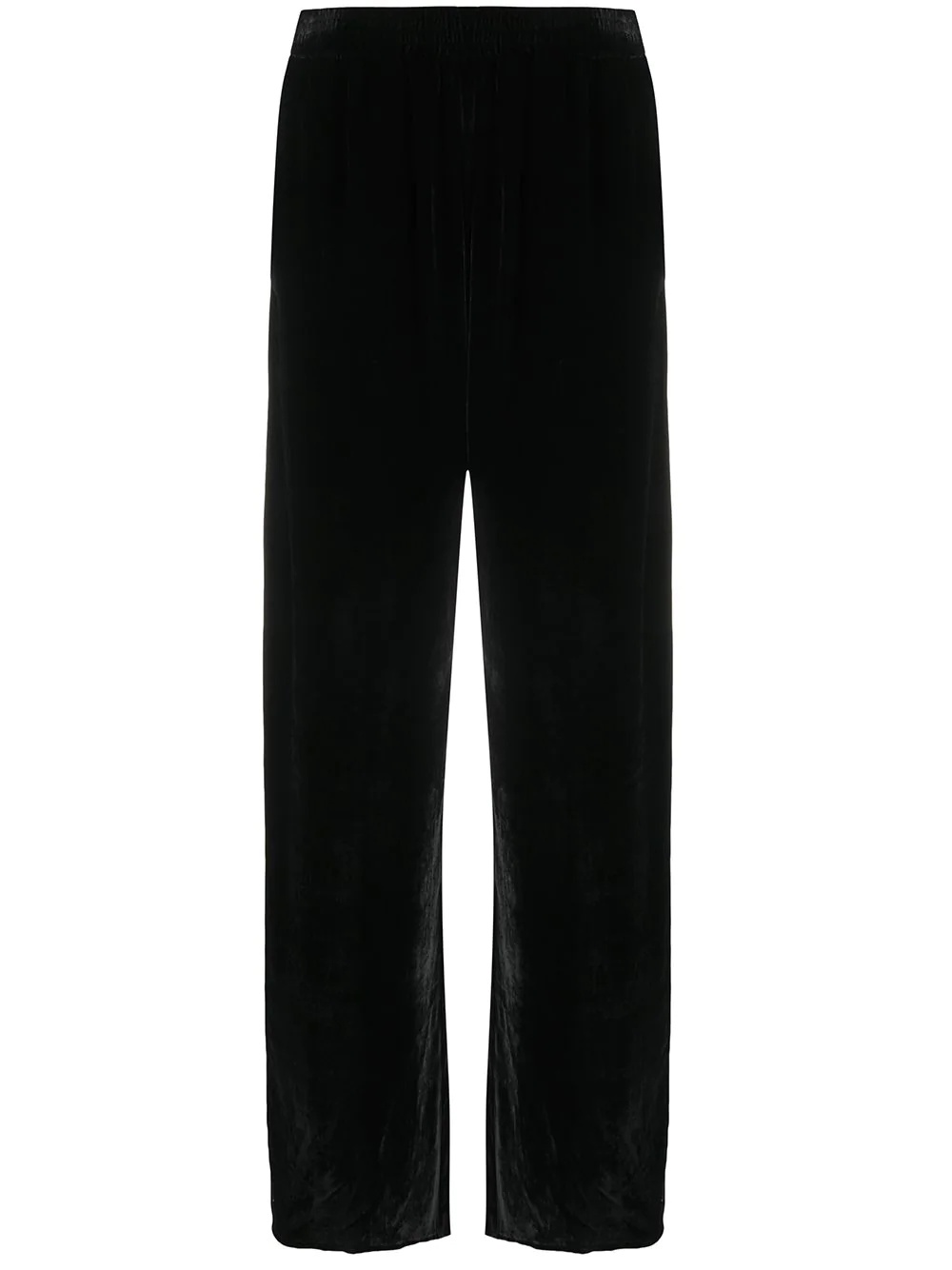 velvet-effect flared trousers - 1