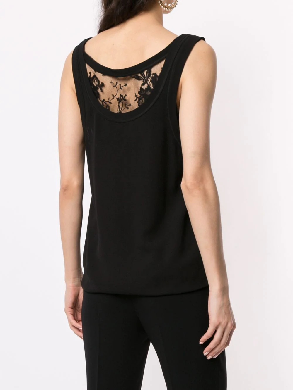 layered lace vest top - 4