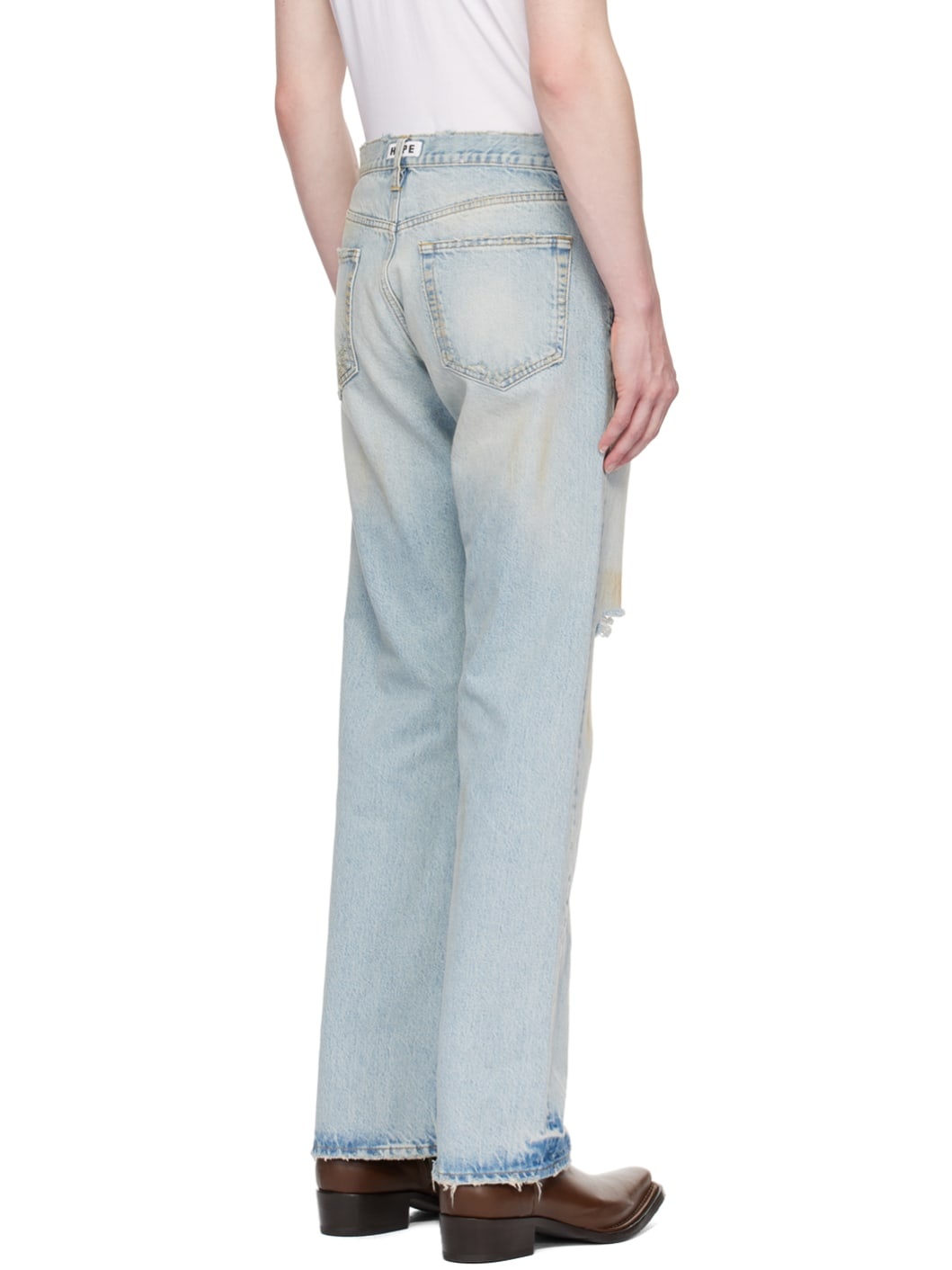Blue Bootcut Jeans - 3