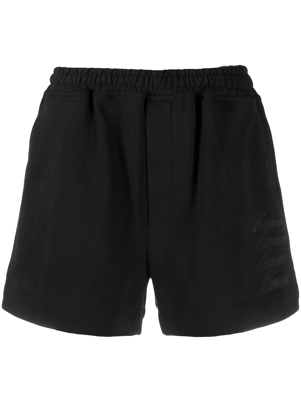 metallic logo jersey shorts - 1