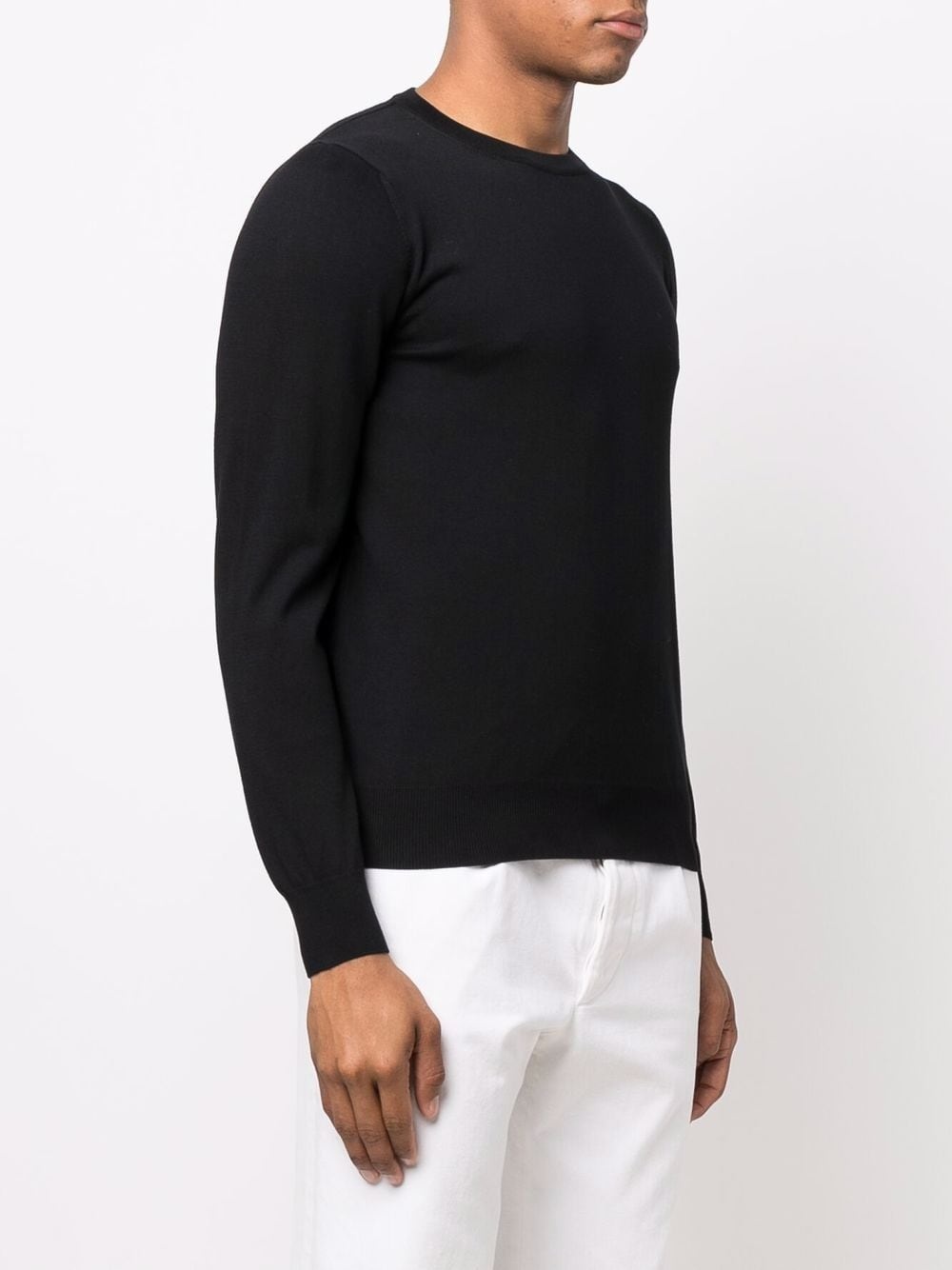fine-knit cotton jumper - 5