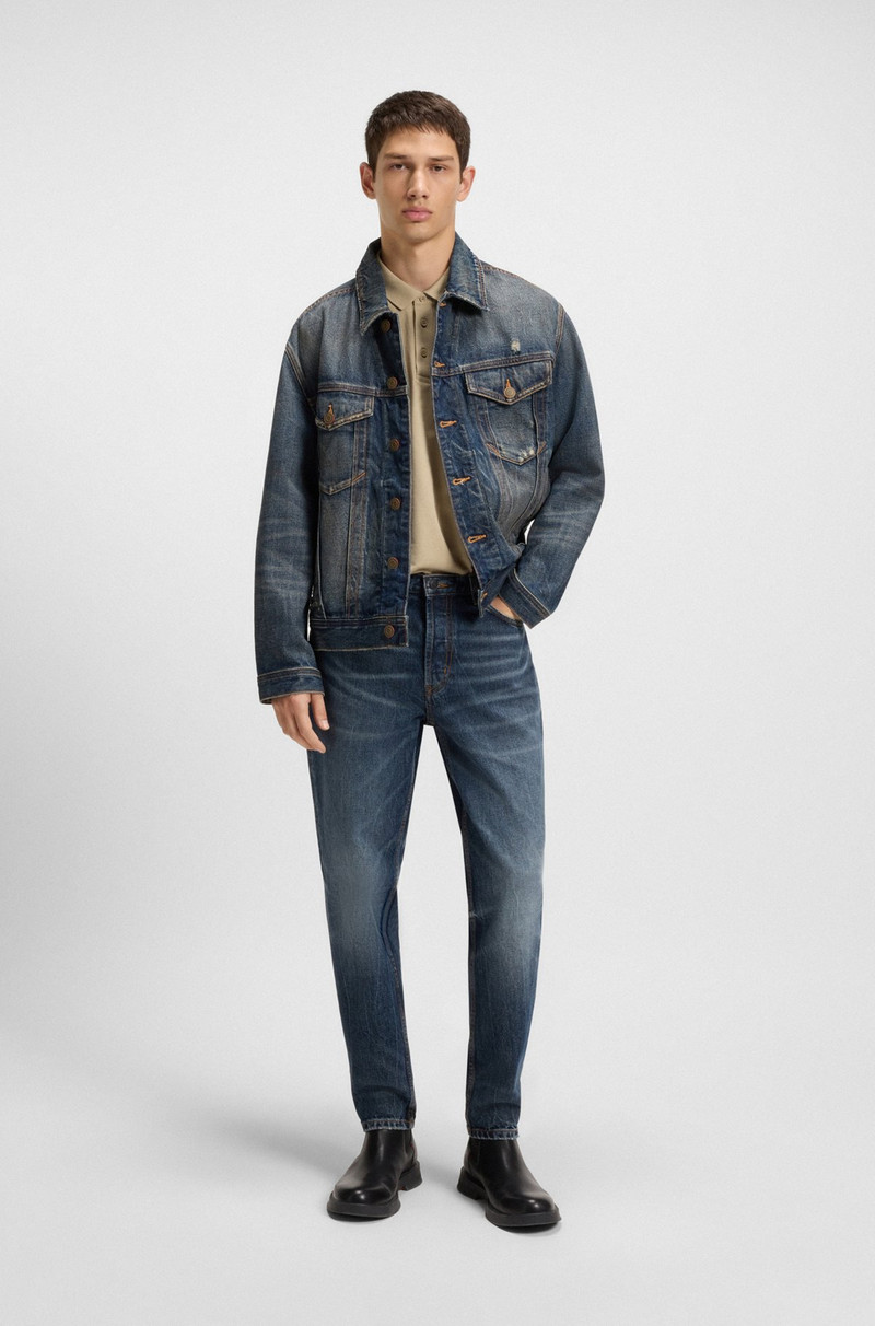 HUGO COTTON-PIQUÉ POLO SHIRT WITH LOGO PRINT outlook