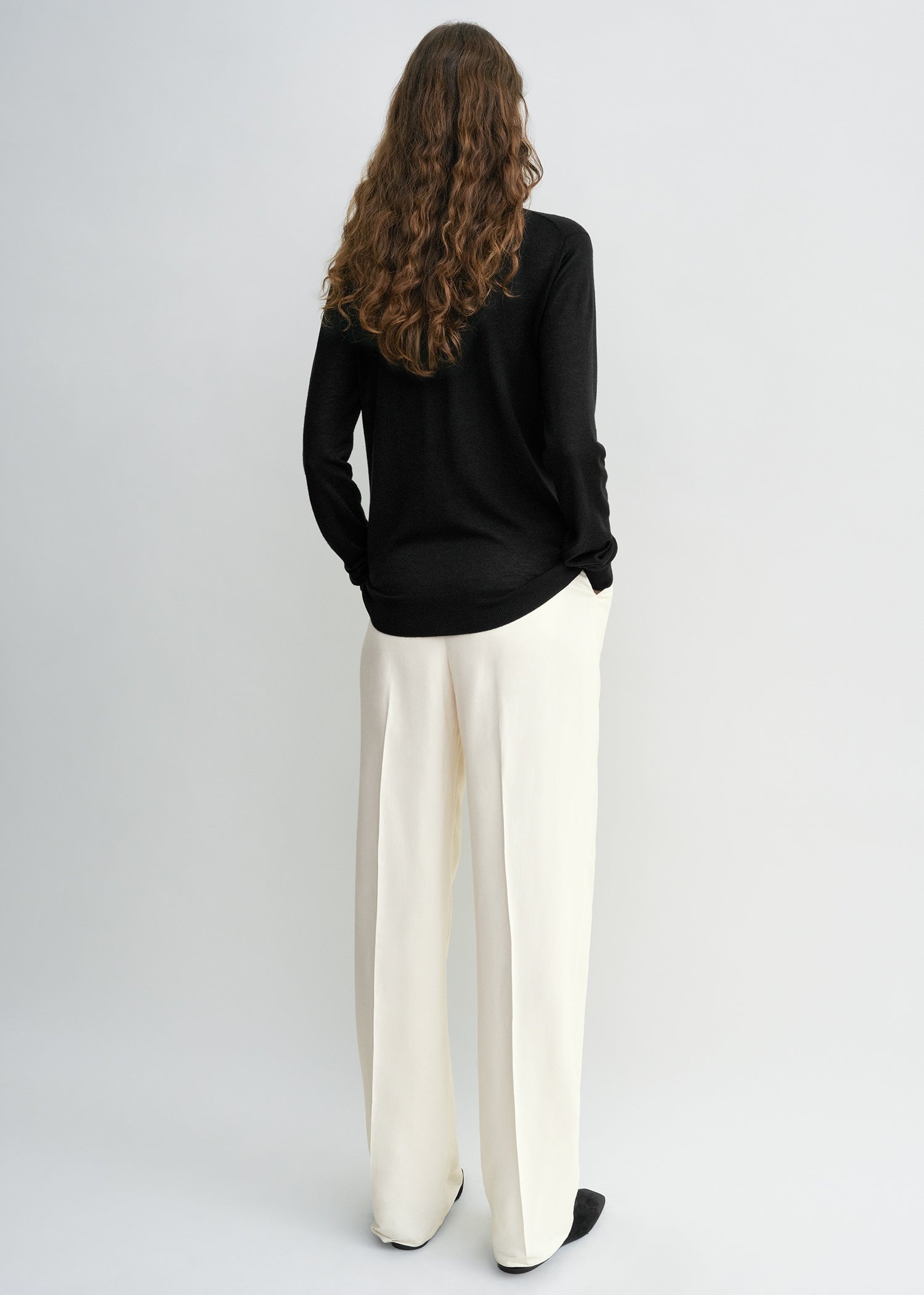 Fine crew knit black - 4
