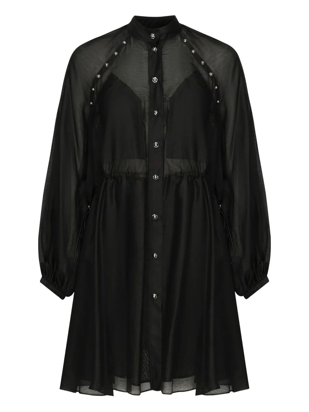 skull-embellished mini dress - 1