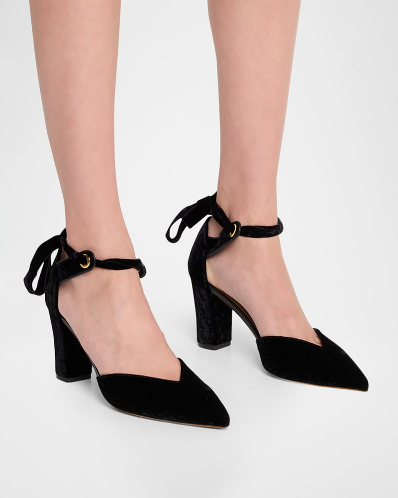 ULLA JOHNSON Corinna Velvet Bow Pumps outlook