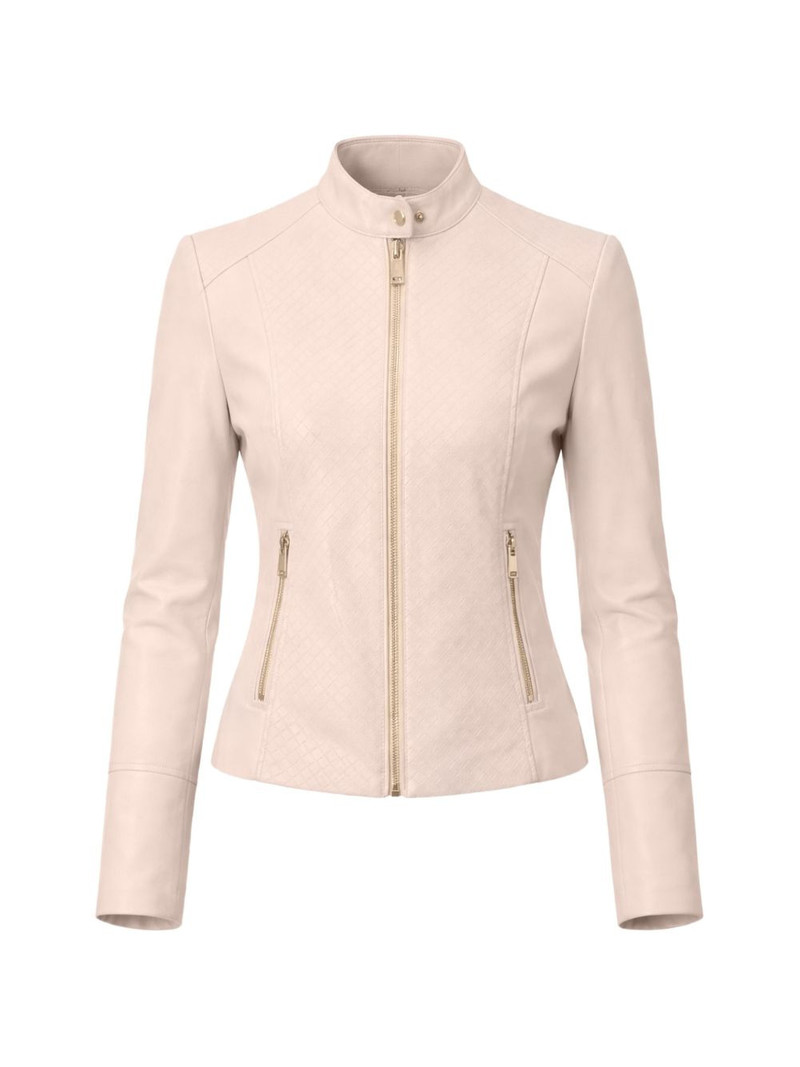 textured-finish zip-up jacket 1