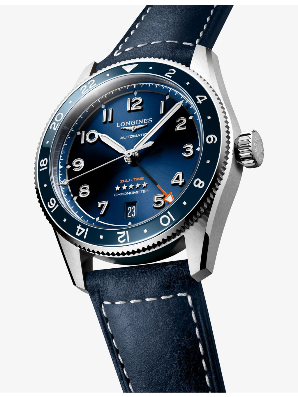 L3.802.4.93.2 Spirit Zulu Time Stainless-Steel and Ceramic Bezel 39mm Automatic Watch - 2