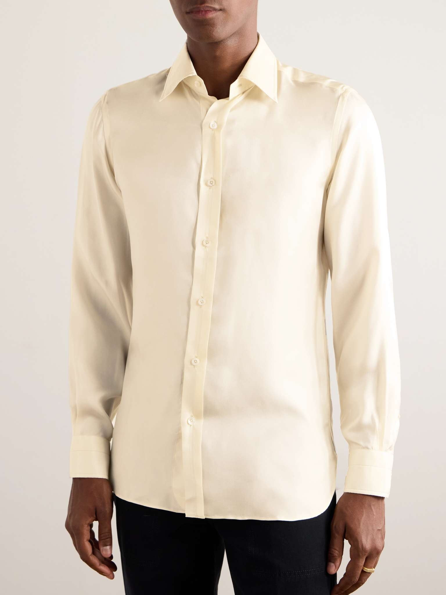 Slim-Fit Silk-Twill Shirt - 3