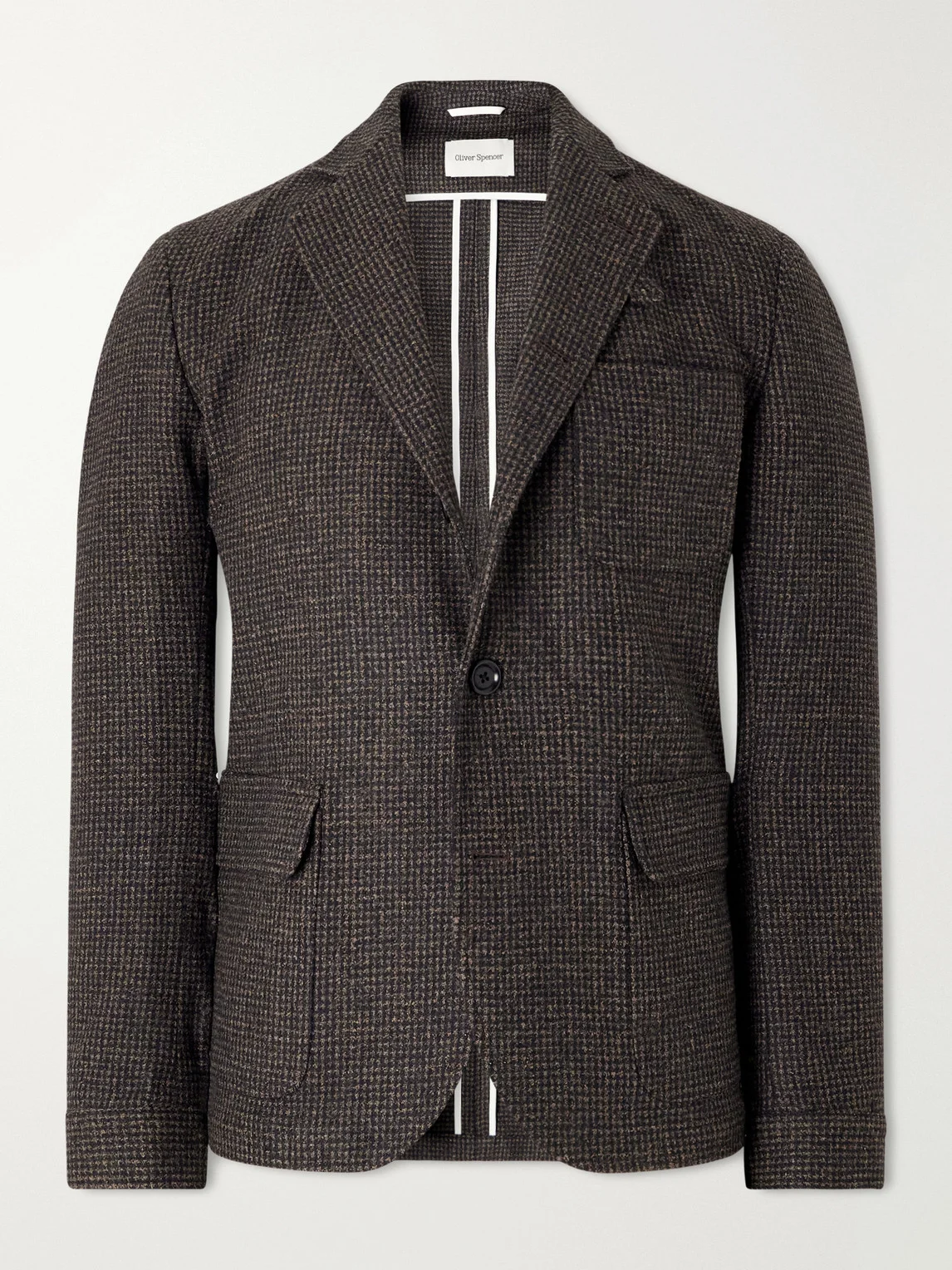 Solms Wool-Blend Houndstooth Blazer - 1