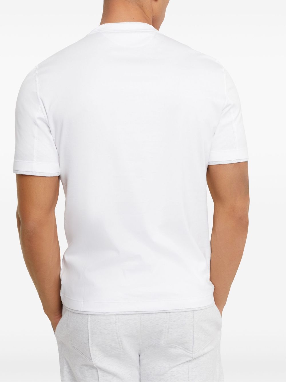 double-layer cotton T-shirt - 4