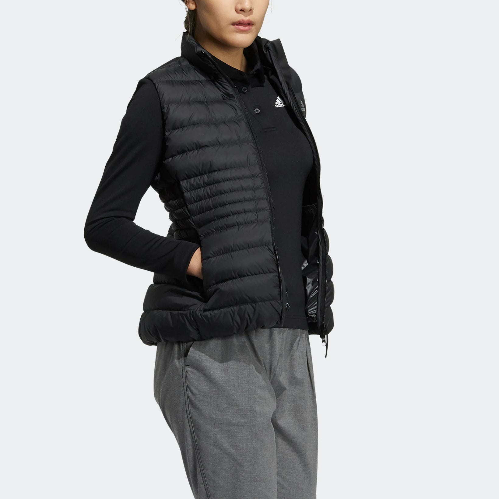(WMNS) adidas Core Down Vest 'Black' GT3317 - 4